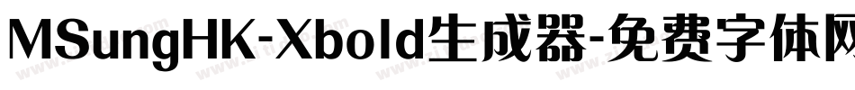 MSungHK-Xbold生成器字体转换