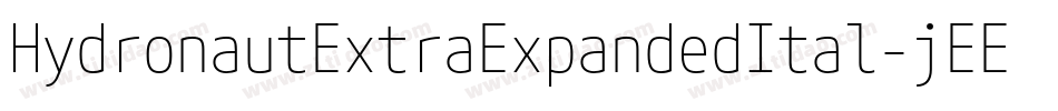 HydronautExtraExpandedItal-jEE50字体转换