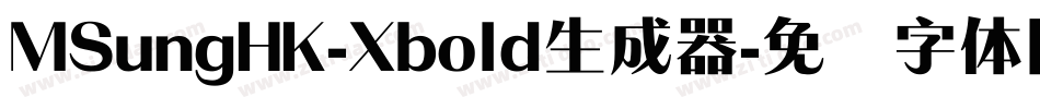 MSungHK-Xbold生成器字体转换