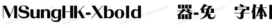 MSungHK-Xbold转换器字体转换