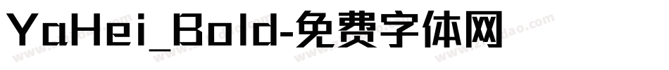 YaHei_Bold字体转换