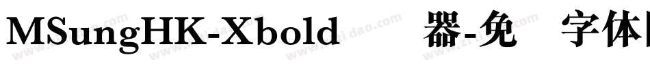 MSungHK-Xbold转换器字体转换