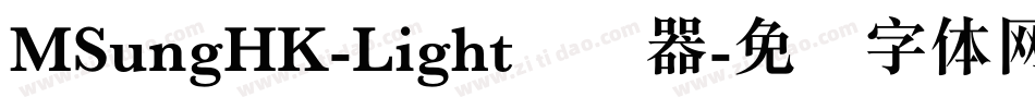 MSungHK-Light转换器字体转换