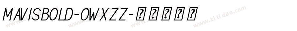 MavisBold-owXzz字体转换