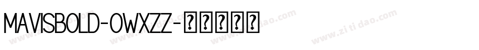 MavisBold-owXzz字体转换