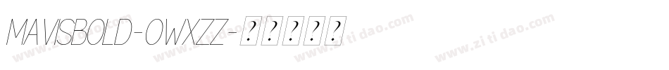 MavisBold-owXzz字体转换