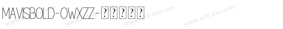 MavisBold-owXzz字体转换