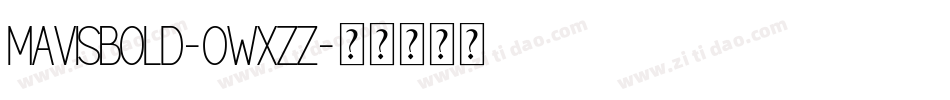 MavisBold-owXzz字体转换