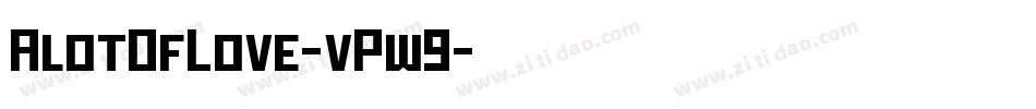 AlotOfLove-vPw9字体转换