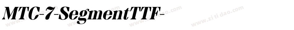 MTC-7-SegmentTTF字体转换