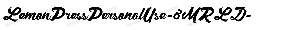 LemonPressPersonalUse-8MRLD字体转换