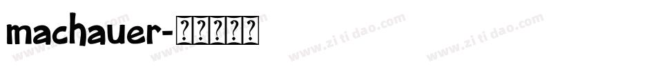 machauer字体转换