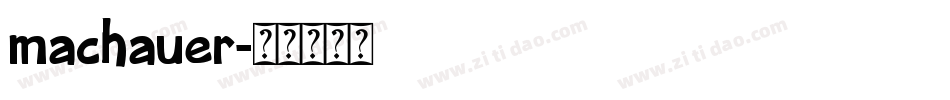 machauer字体转换