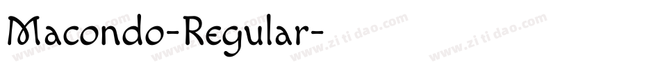 Macondo-Regular字体转换
