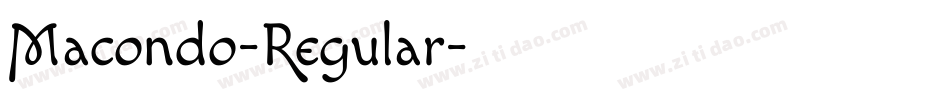 Macondo-Regular字体转换