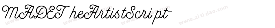 MADETheArtistScript字体转换