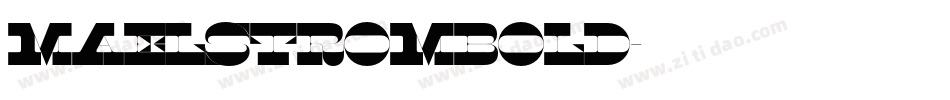 MaelstromBold字体转换