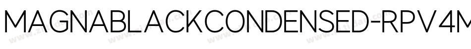 MagnaBlackcondensed-Rpv4M字体转换