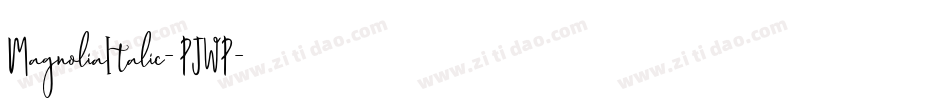 MagnoliaItalic-PJWP字体转换
