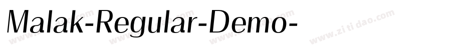 Malak-Regular-Demo字体转换