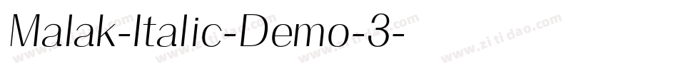 Malak-Italic-Demo-3字体转换