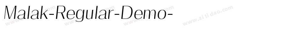 Malak-Regular-Demo字体转换