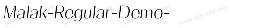 Malak-Regular-Demo字体转换