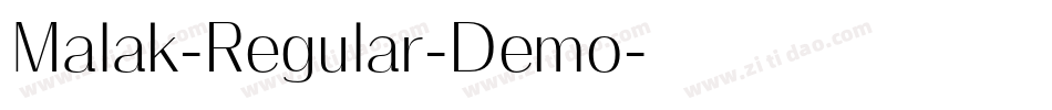 Malak-Regular-Demo字体转换