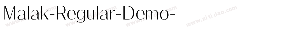 Malak-Regular-Demo字体转换