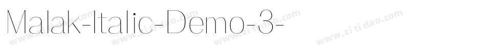 Malak-Italic-Demo-3字体转换