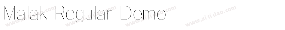 Malak-Regular-Demo字体转换