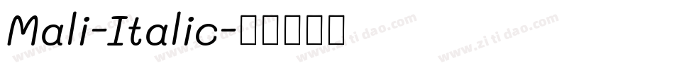 Mali-Italic字体转换