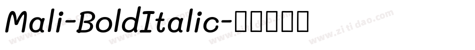 Mali-BoldItalic字体转换