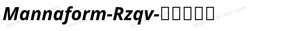 Mannaform-Rzqv字体转换
