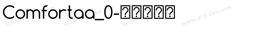 Comfortaa_0字体转换