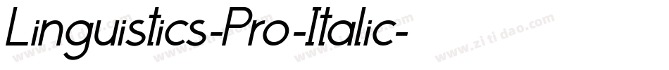 Linguistics-Pro-Italic字体转换