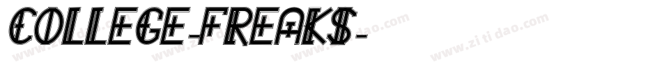 COLLEGE-FREAKS字体转换