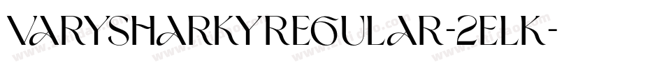 VarySharkyRegular-2elK字体转换