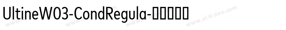 UltineW03-CondRegula字体转换
