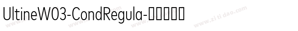 UltineW03-CondRegula字体转换