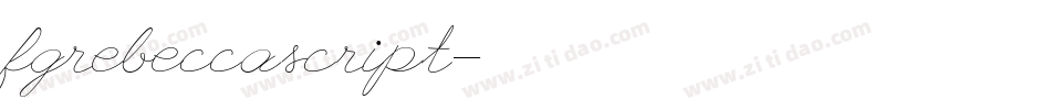 fgrebeccascript字体转换