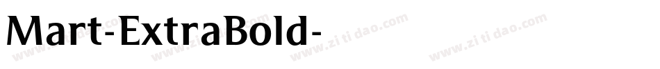 Mart-ExtraBold字体转换