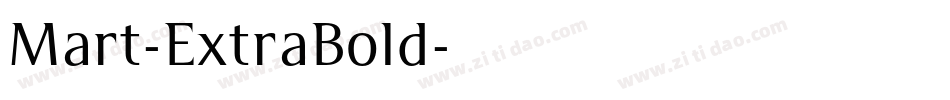 Mart-ExtraBold字体转换