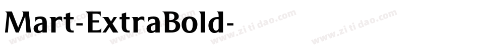 Mart-ExtraBold字体转换