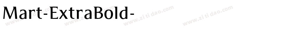 Mart-ExtraBold字体转换