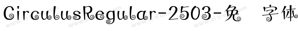 CirculusRegular-2503字体转换