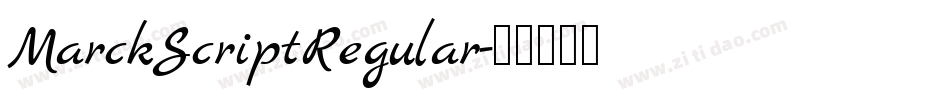 MarckScriptRegular字体转换