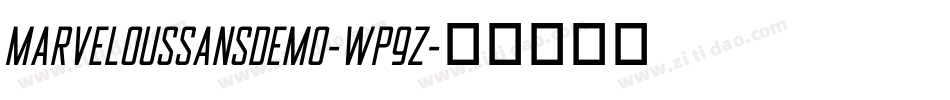 MarvelousSansDemo-wp9z字体转换