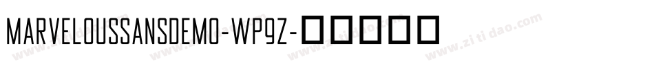 MarvelousSansDemo-wp9z字体转换