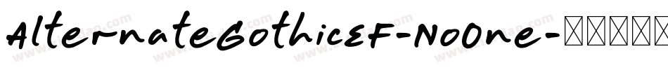 AlternateGothicEF-NoOne字体转换